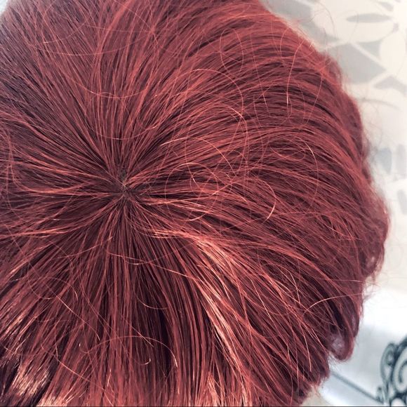 Burgundy Red Beach Wave Lob Synthetic Wig Size OS - Picture 5 of 8